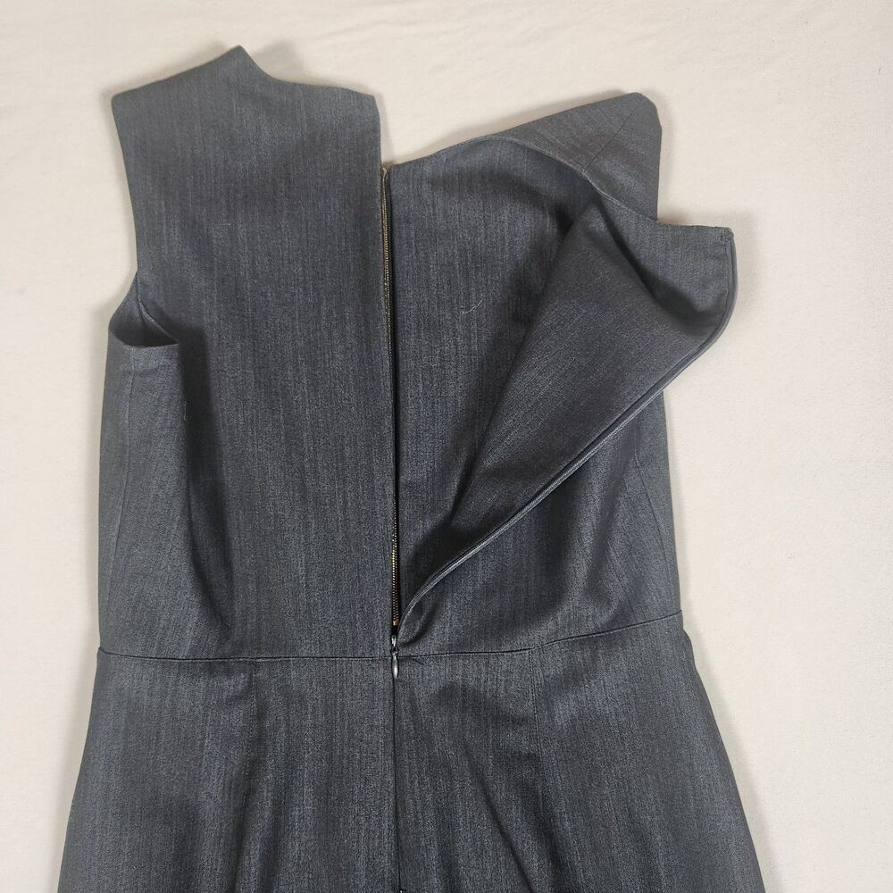 Calvin Klein Denim Sheath Dress Gold Zip Studded Size 6 Stretch - Picture 4 of 8